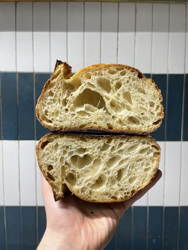 Pane a pasta madre aperto